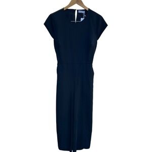 Babaton Hampton Jumpsuit Womens Size 8 Black Sleeveless Open Back‎ Career